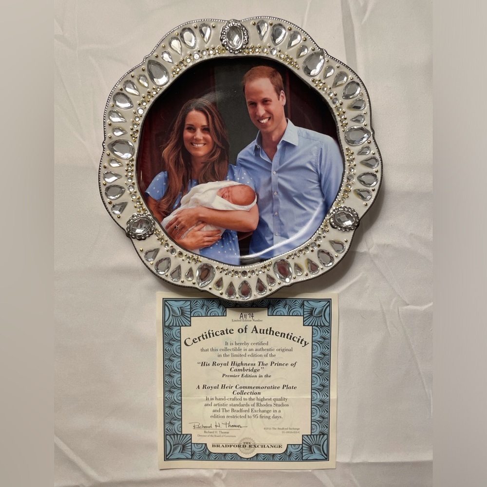Bradford Exchange Collector Plate His Royal Highness Prince of Cambridge